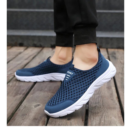 YRZL Lightweight Men Casual Shoes Breathable Slip on Male Casual Sneakers Anti-slip Men's Flats Outdoor Walking Shoes Size 39-46