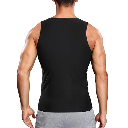 Hot Slimming Sauna Sweat Vest for Men Heat Trapping Pullover Sweat Enhancing Vest Workout Body Shaper Reduce Weight Tank Tops