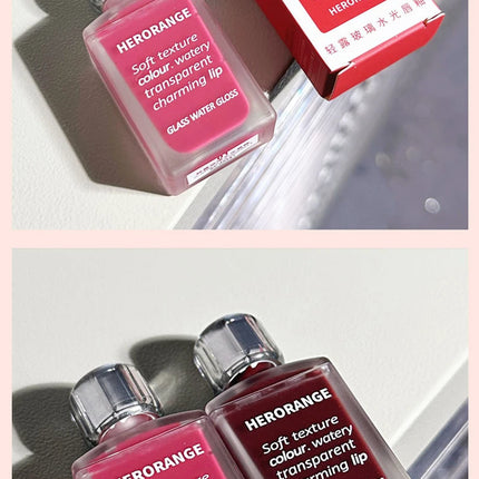 Punk Juice Red Lip Gloss Black Mirror Water Light Lip Glaze Jelly Glass Lip Oil Waterproof Lipstick Nude Clear Tint Makeup