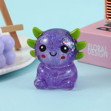 Axolotl Stress Balls Squishy Sensory Fidget Toys Stress Relief Malt Sugar Ball Cute Animal Squeeze Toys for Kids Birthday Gift