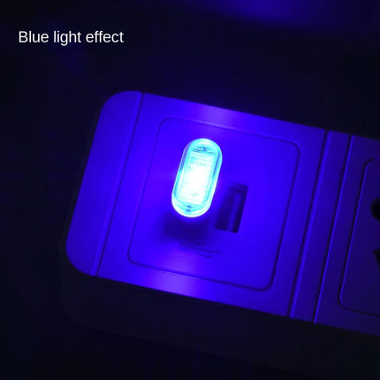 Aswesaw USB Light LED USB Night Light Modeling Car Ambient Light Neon Interior Light Car Jewelry (5 kinds of light colors)