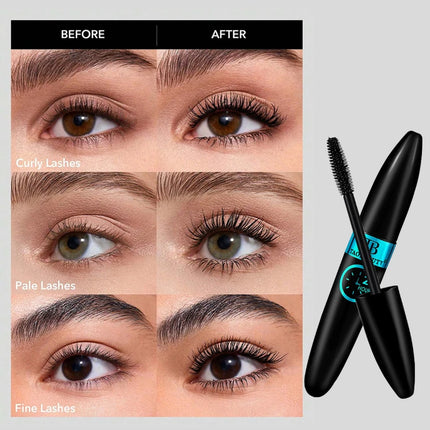 5D Mascara Waterproof Lengthening Curling Eyelashes Long Lasting Sweatproof Mascara Black Silk Fibre Makeup Beauty Cosmetics New