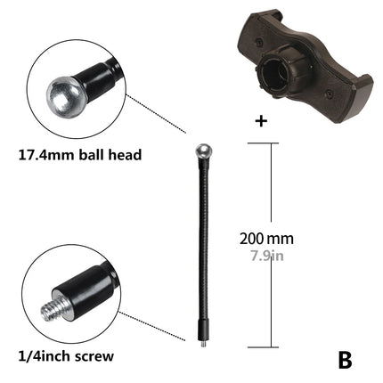 Flexible Arm Monopod Metal Tube Rod Stands Selfie Stick with Ball Head for Mobile Phone Smartphones Tripod Live Streaming