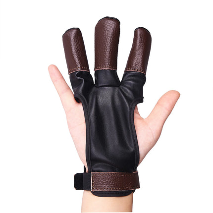 Archery Gloves and Bow Release Gloves PU Leather and Cowhide 3-Finger Guard S-XL for Men Women Child Youth Archery Glove Bow Glo