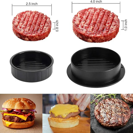 Hamburger Press Patty Maker Burger Press 3 in 1 Non-Stick Meat Beef Veggie Hamburger Mold Kitchen Gadgets to Make Patty