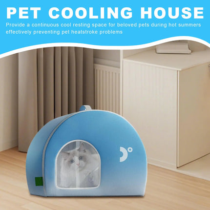 2026 Pet Cooling House Cats Ice Shelter Foldable Cooling House Weatherproof Large Pet Home High-Efficiency For Park Garden