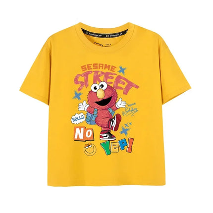 Sesame Street Cookie Monster Print Kids T-shirt Summer Casual Cotton Short Sleeve Boys Girls Cartoon Tee