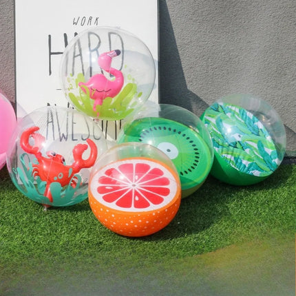 Inflatable Water Play Ball Watermelon Orange Three-dimensional Beach Ball Inflatable Toys Pool Racket Pool Party Decoration