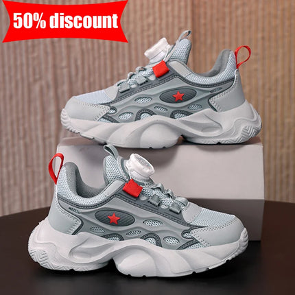 Childrens Sports Shoes Comfortable Elastic Shock-absorbing New Campus Retro Mesh Training Shoes Daily Breathable Casual Shoes