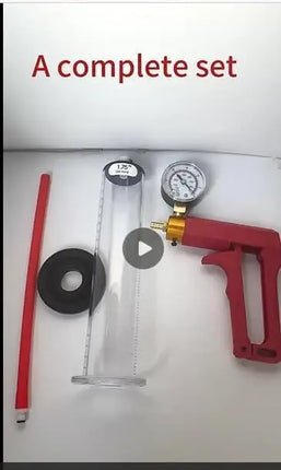 2026 New Upgrade 9"" X 1.75"" Penis Pump With Vacuum Gauge Red Handle, Vacuum Penis, Manual Penis Pump For Men, Enlargement, Pen
