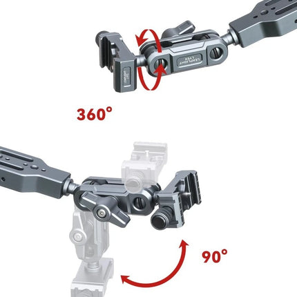 Aluminum Alloy Boom Arm Stand, 360° Rotatable Desktop Mount for Live Streaming, Video Recording, Phone iPad Tablet Holder