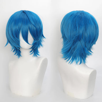 Cospaly Wigs Unisex Anime Wig 12cm/ 4.7 Inch Short Hair Wig Universal Costume Synthetic Wig with Bangs + Cap,for Party Festivals