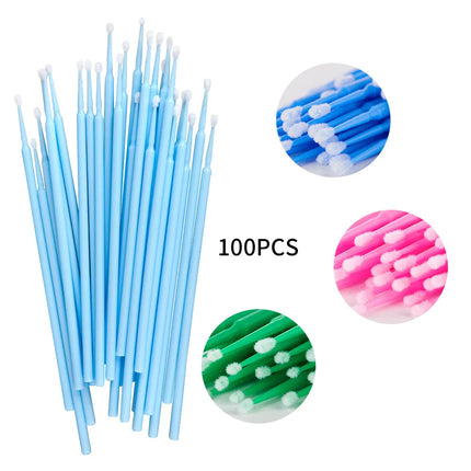 500/1000PCS Micro Brushes Eyelash Brushes Crystal Swab Microbrushes Eyelash Extension Tools Grafting Lash Removing Applicators