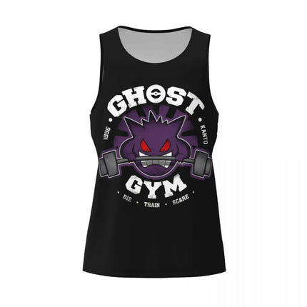 Pokemoned Gym Gengar Compression Muscle Tank Top Mens Gym Sleeveless Tees Sports Wear Male Bodybuilding Fitness Training Vest