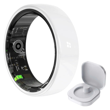 R12 Smart Ring Men Women Gesture Control Health and Sleep Monitor Multi Sport Mode 5ATM Waterproof Smart Ring with Charging Case