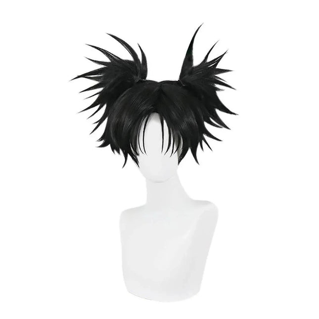 Anime Jujutsu Kaisen Choso Cosplay Synthetic Hair 14-Inch Black Double Ponytail Carnival Daily Party High-Quality Fluffy Wig