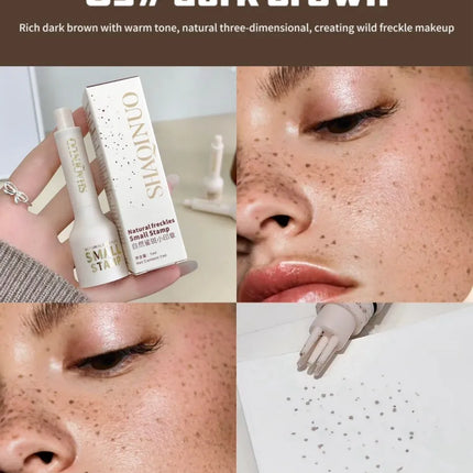 Liquid Air Cushion Freckle Stamp Pen SHAQINUO Five-point Head Freckle Natural Simulation Fake Dot Spot Pen Waterproof Lasting