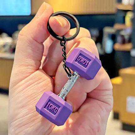 Fashion 3D PVC Dumbbell Keychain Mini Barbell Keyring Sports Gym Gift For Fitness Enthusiasts