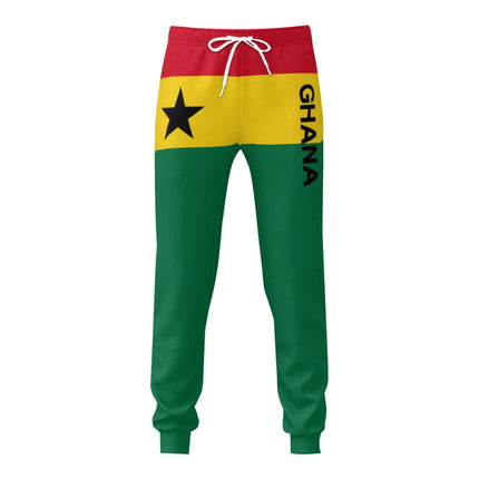 Mens Sweatpants Ghana Flag Pants with Pockets Joggers Soccer Football Multifunction Sports Sweat With Drawstring