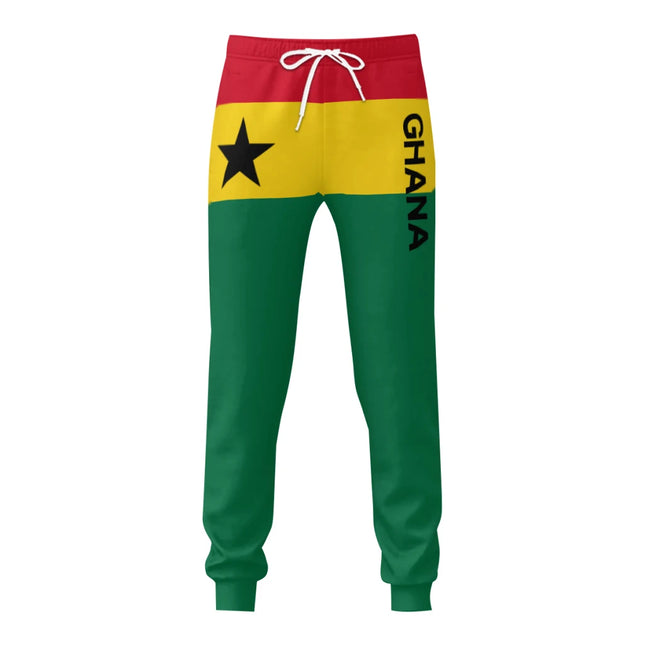Mens Sweatpants Ghana Flag Pants with Pockets Joggers Soccer Football Multifunction Sports Sweat With Drawstring