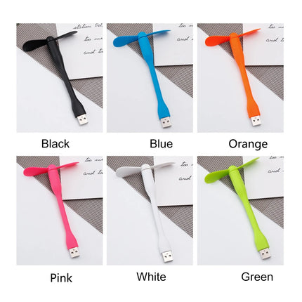 USB Small Fan Flexible Bendable Mini Fan For Power Bank Laptop PC Charger Portable Hand Cooling Fans For Computer Summer Gadgets