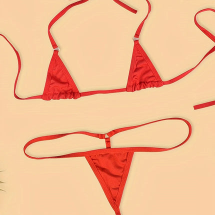 Three-point Type Backless Design Lingerie Set, Intimates Bra & Panty, Women's Sexy Clothing