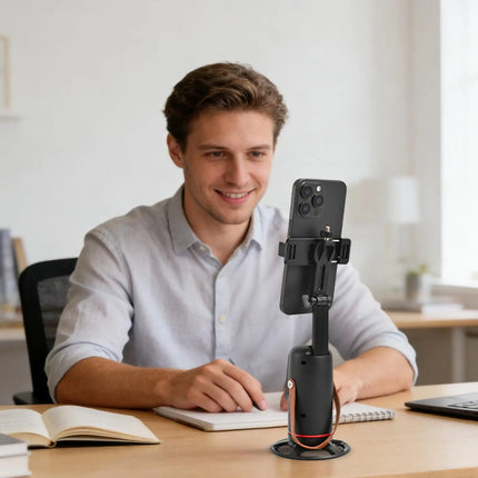 Face Tracking Tripod 360 Degree Rotation Auto Stand Tripod That Follows Your Movement for Live Streaming Selfie Video Recording