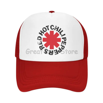 Red Hot Chili Print Baseball Cap Peppers Cool Funny Breathable Mesh Cap Outdoor Summer Sun Hats Unisex Adjustable Snapback Hat