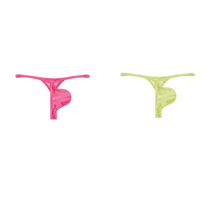 Men's Underwear Ice Silk Satin T Pants Low Waist Comfort Seamless Thongs