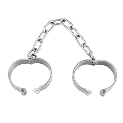 Stainless Steel Handcuff Slave Restraints Set Bondage Collar Ankle Cuffs BDSM Bondage Restraint Sex Toys for Women Man Couples