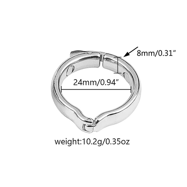 1Pcs, Adjustable metal penis ring, penis exercise correction, glans restraint, male sex toys
