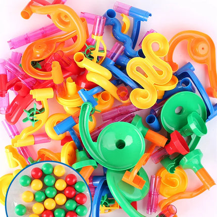 29-142PCS Marble Run Building Blocks Marbles Slide Toys For Children DIY Creativity Constructor Educational Toys Children Gift