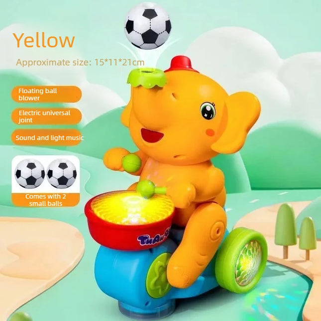 Musical Walking Elephant Drummer Toys for Kid Musical Toy with LED Light Music Sensory Activity Toys Learning Educational Toys