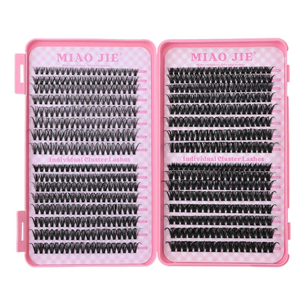 WINKLURE DIY Lashes Extensions Kit 800pcs Lash Clusters 80D/100D Wispy Individual Lashes Mix 9-18mm Cluster Eyelash Extension