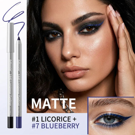 Lakerain Longwear Eyeliner 24h Long-lasting Wear Waterproof Smudge-proof Smooth Precise Application Smokey Eyeliner 12 Color