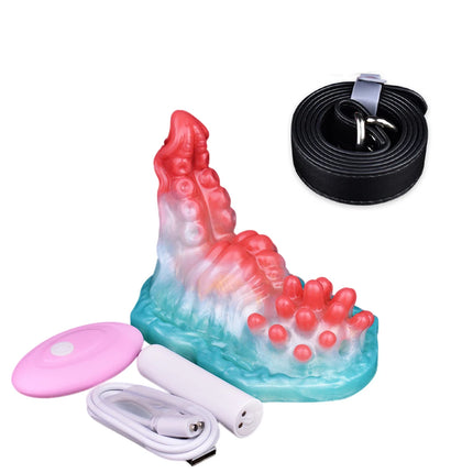 SHAZ Wireless Control Silicone Octopus/Granule Sex Grinder Strapon Grinding Hump Friction Vibration Massage Female Masturbation