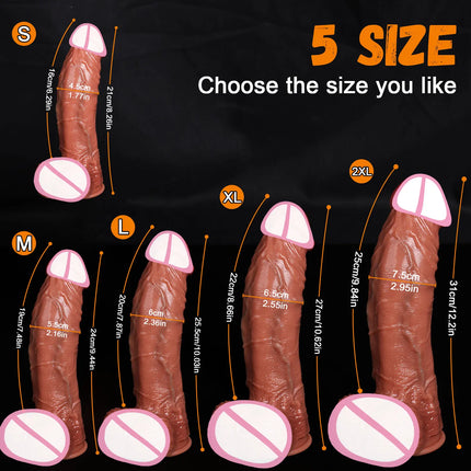 Oversize Realistic Dildo Vagina Anal Masturabtion Soft Silicone Penetration Penis G-Point Stimulator Dick Sex Toys for Women Men