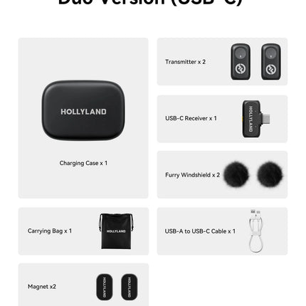 Hollyland LARK A1 Wireless Lavalier Microphone for iPhone Android Noise Cancellation Micphone for Tiktok Youtube Vlogging
