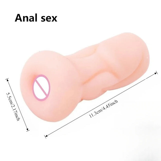 Male Masturbator Realistic Vagina Anal Blowjob Portable Masturbation Cup Soft Real Skin Pocket Pussy 18+ Erotic Sex Toys for Men