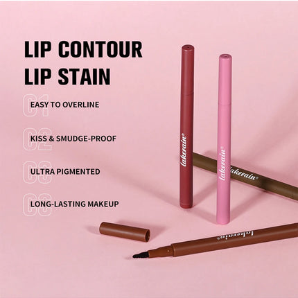 Lakerain Lip Liner Pencil Ballpoint Felt Tip Transfer-proof Lip Liner Stain Smudge-proof Waterproof Lip Liners Natural Makeup