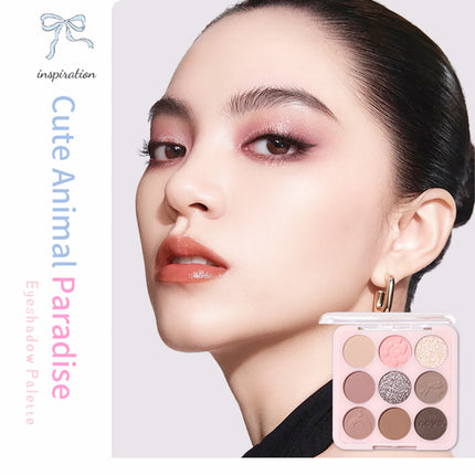 NOVO Nine-Shade Eyeshadow Palette with Contouring, Highlighting and Blush in One Versatile Colour Combinations
