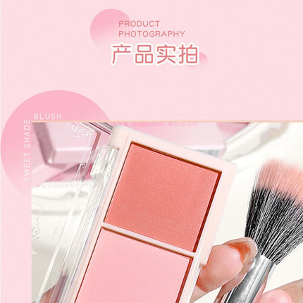HISYI three-color blush matte natural nude makeup brightens the appearance and brightens the color. Three-color blush plate