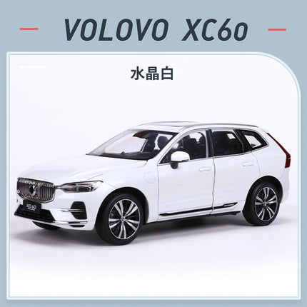 1/18 XC60 2022 SUV Diecast Alloy Car Model Toys Hobby kids gifts White/Silver/Gray Gift Collection Ornaments Display
