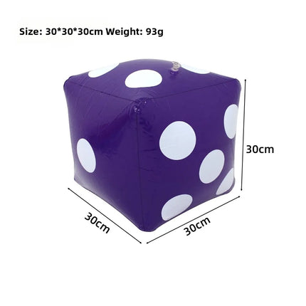 30cm Inflatable Dice Toy Giant Beach Dice Party Game Toys for Kids Adults Outdoor Garden Swimming Pool Play
