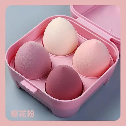 4PCS Beauty Eggs Set Seamless Smudging More Hygienic Prevents Bacteria Buildup Create A Flawless Makeup Look Beauty Egg Case