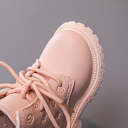 Bota Kid Boots Kid Fashion Boots Autumn Winter Boys British Plush Short Boot Girl Ankle Boots French Boy/ Girls Boots Kid Shoes