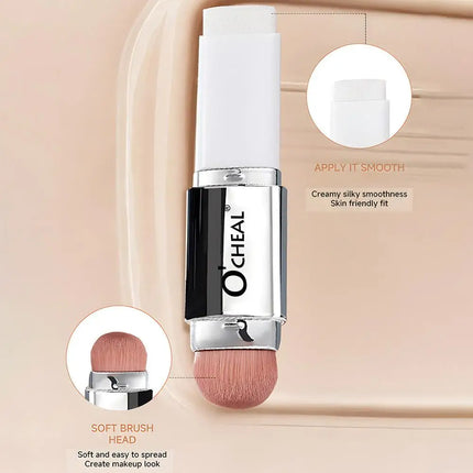 O'CHEAL Temperature Changing Foundation Stick Facial Coverage Blemishes Pores Double-Headed Face Matte Makeup Foundation Cream