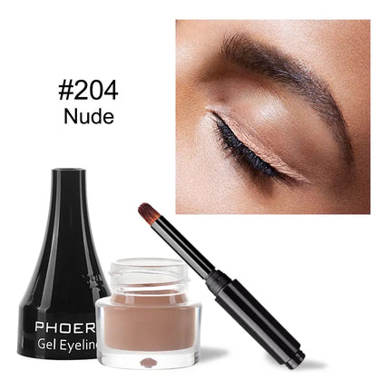 PHOERA 10 Colors Waterproof Eyeliner Gel With Brush Colorful Long-lasting Eye Liner Cream Makeup Tools Women Cosmetics TSLM1