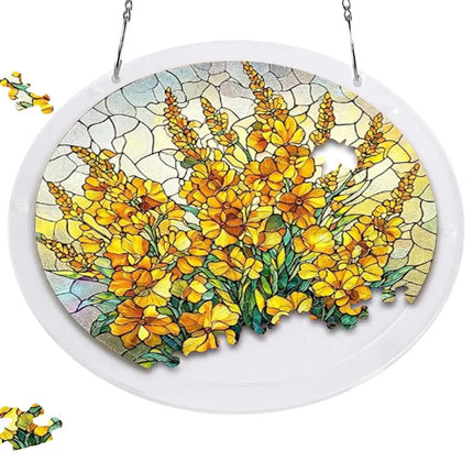 Acrylic Puzzle DIY 3D Puzzle Suncatcher Window Hanging Garden Decor Birthday Gifts For Women Home Ornament