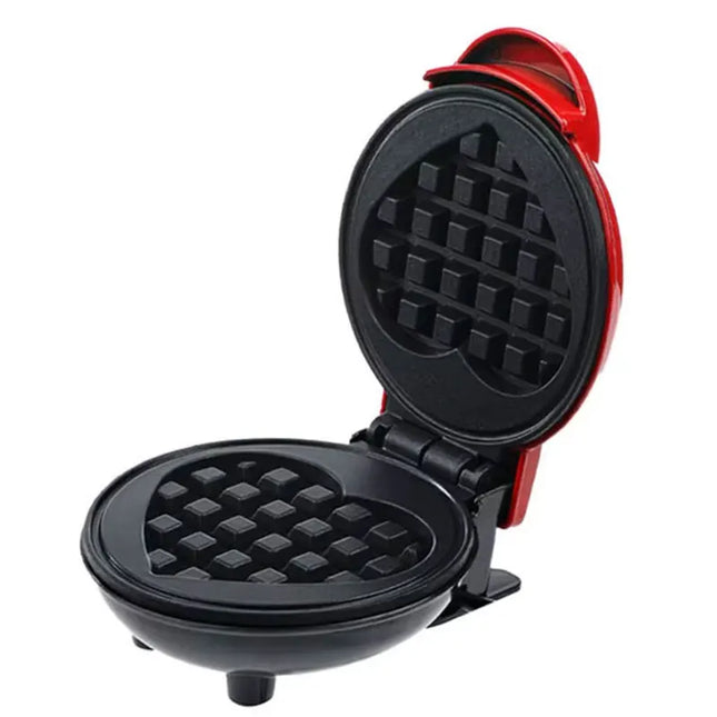 Mini Electric Waffles Maker Bubble Egg Cake Oven Breakfast Love Heart Shaped Waffle Maker Cooking Appliance 220V EU Plug
